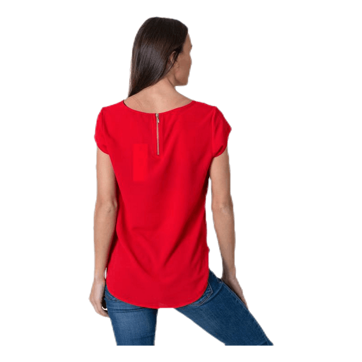 Vic S/S Solid Top Red