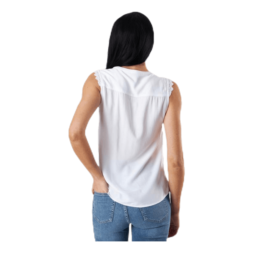 Kimmi S/L Top Wvn White