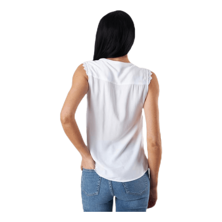 Kimmi S/L Top Wvn White