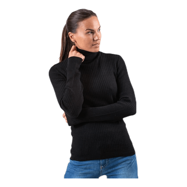 Karol L/S Rollneck Pullover Knt Black