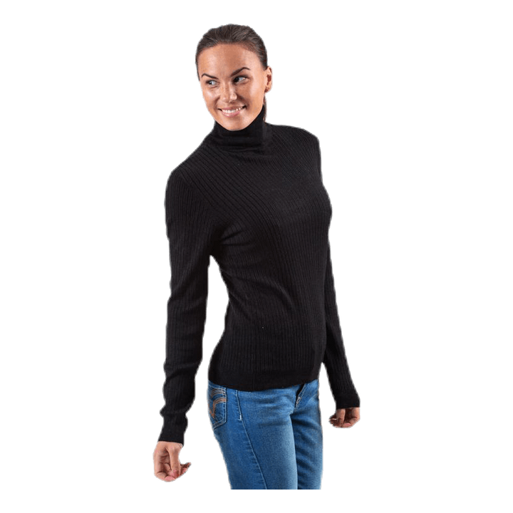Karol L/S Rollneck Pullover Knt Black