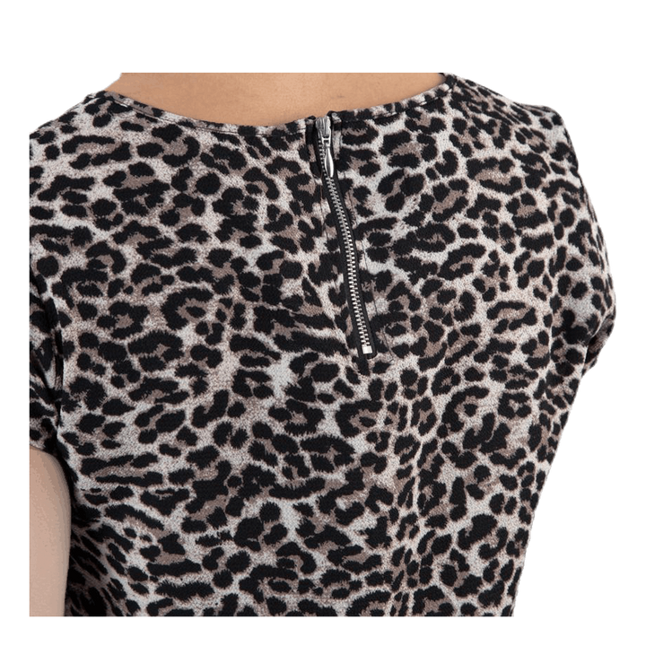 Vic Ss Aop Top Wvn Beige