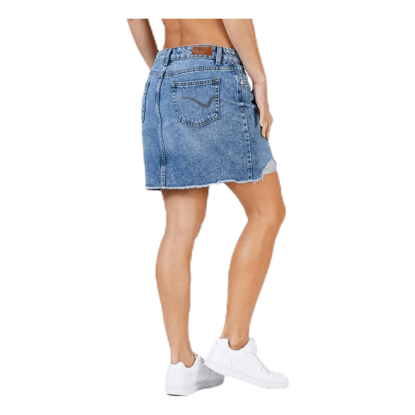 Sky Life Reg Dnm Skirt Blue