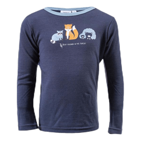 Willit Wool Ls Top Xix Blue