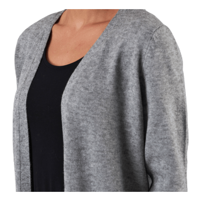 Lesly L/S Open Cardigan Knt Grey