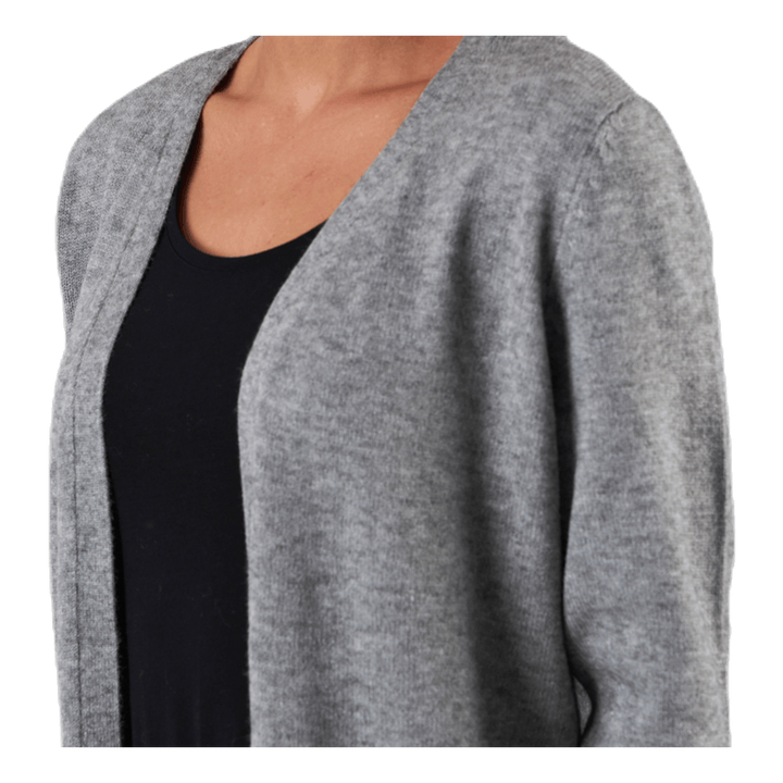 Lesly L/S Open Cardigan Knt Grey