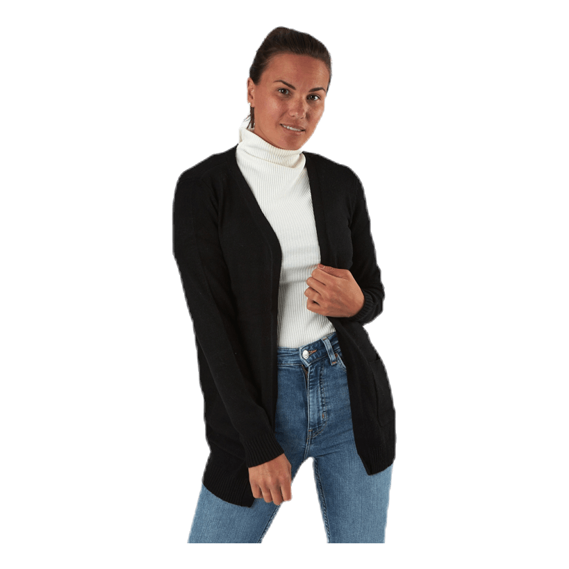 Lesly L/S Open Cardigan Knt Black