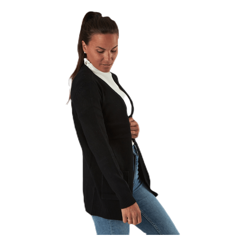 Lesly L/S Open Cardigan Knt Black