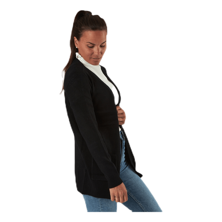 Lesly L/S Open Cardigan Knt Black