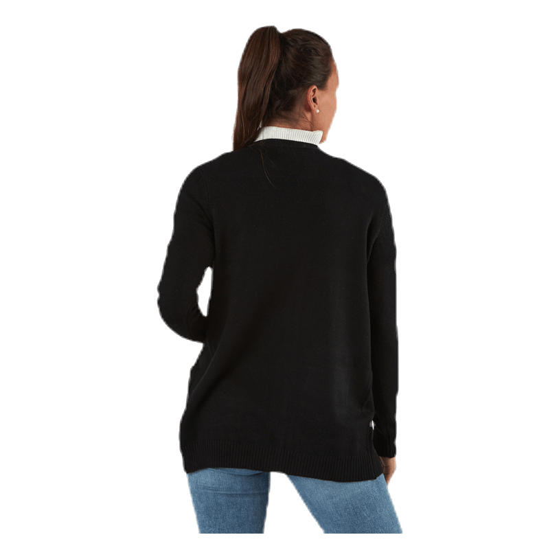 Lesly L/S Open Cardigan Knt Black