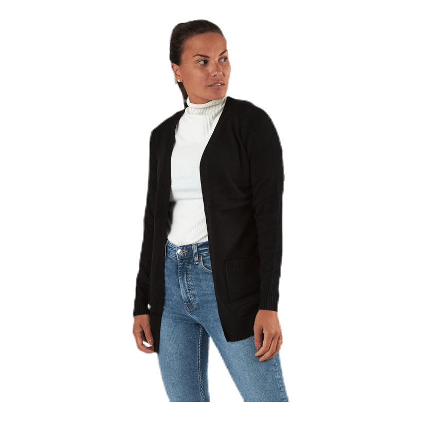 Lesly L/S Open Cardigan Knt Black
