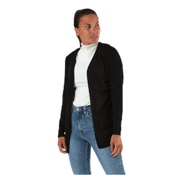 Lesly L/S Open Cardigan Knt Black
