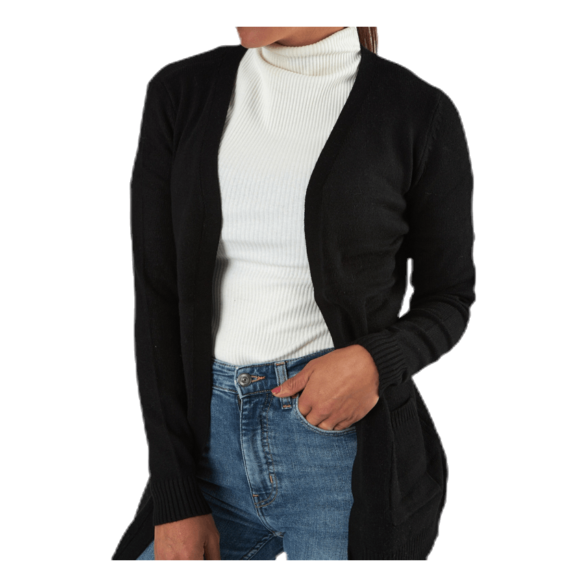 Lesly L/S Open Cardigan Knt Black