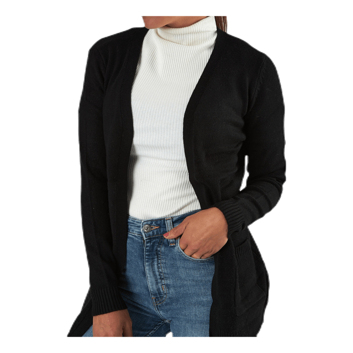 Lesly L/S Open Cardigan Knt Black