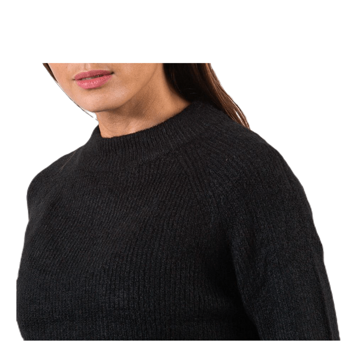Ellen Ls O-Neck Knit Black
