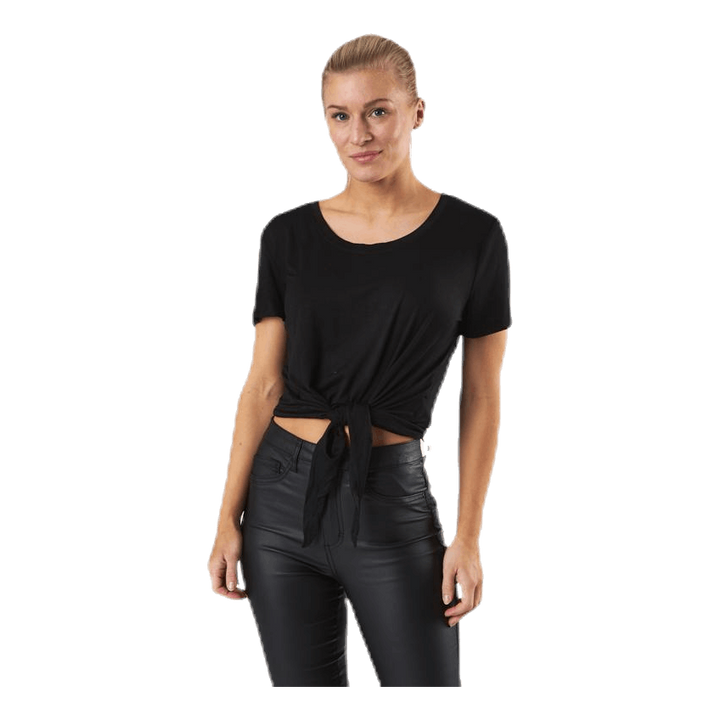 Arli S/S Knot Top Black