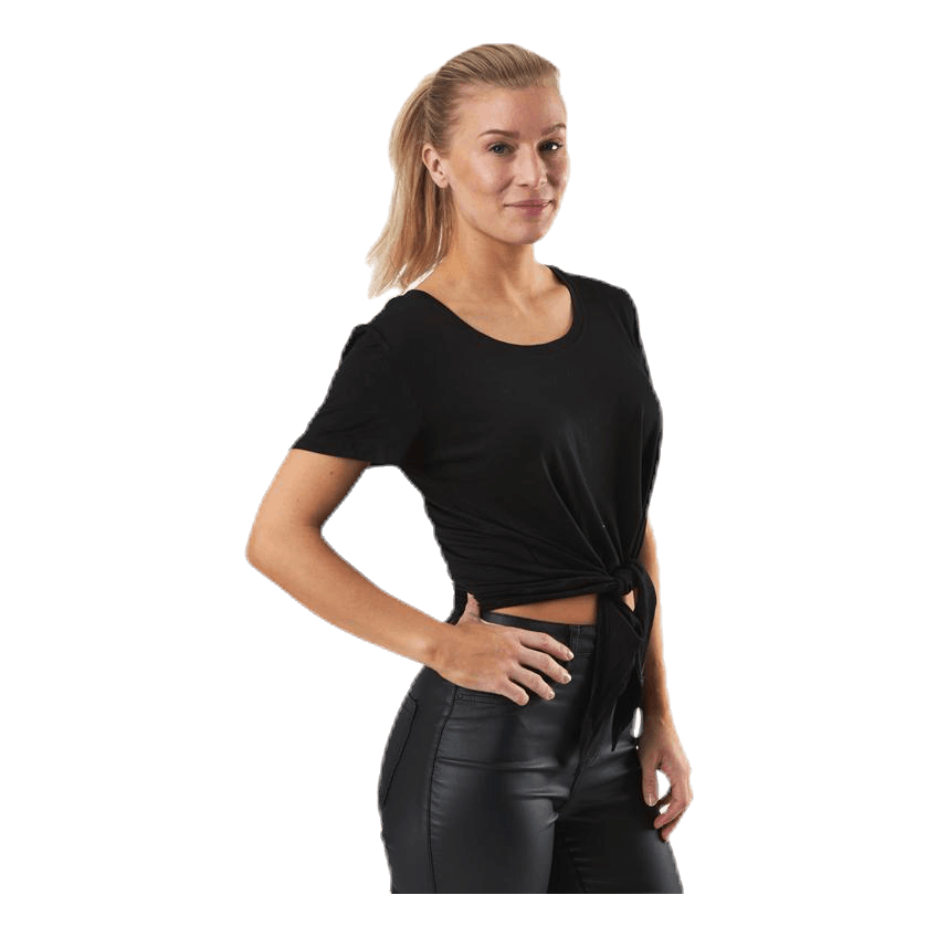 Arli S/S Knot Top Black