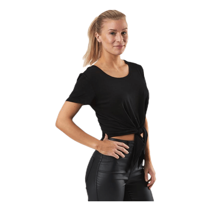 Arli S/S Knot Top Black