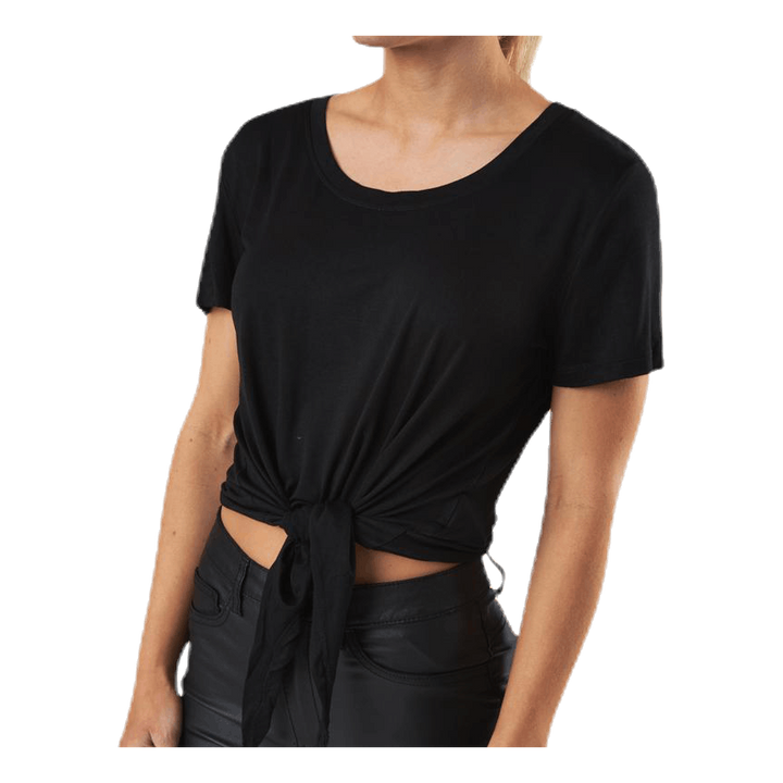 Arli S/S Knot Top Black