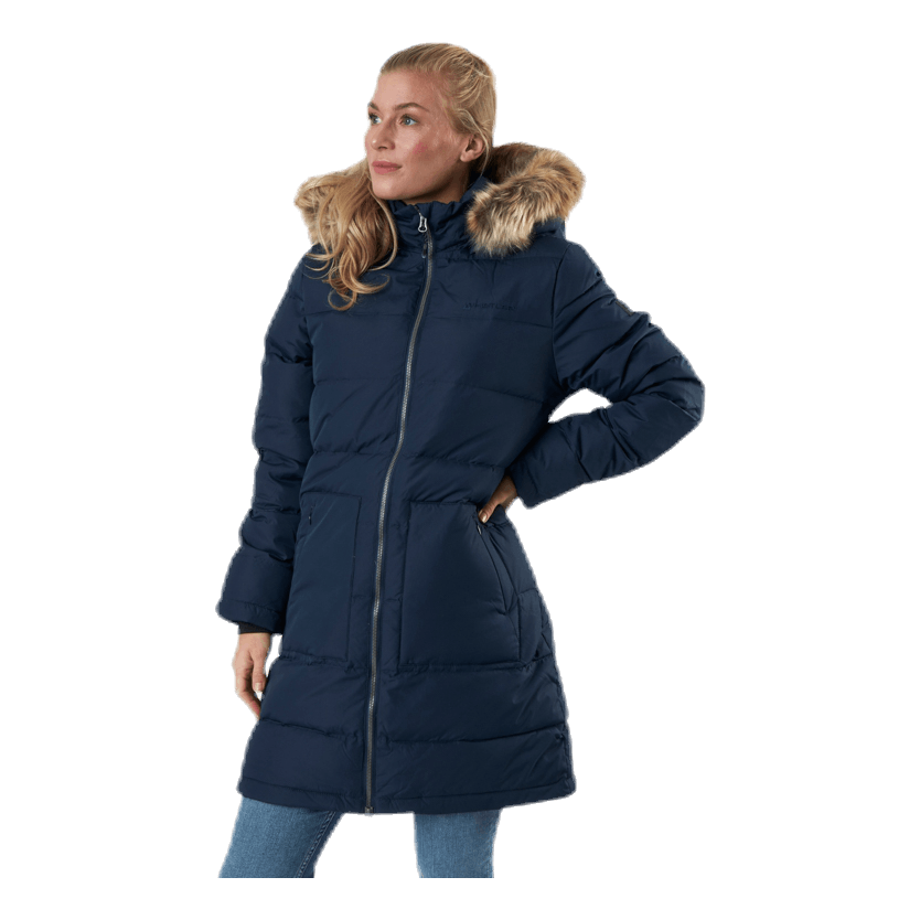 Paranaque Long Down Parka Jacket Blue