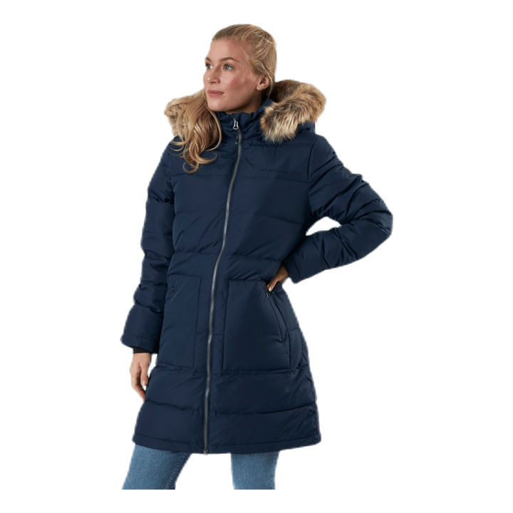Paranaque Long Down Parka Jacket Blue