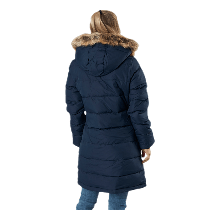 Paranaque Long Down Parka Jacket Blue