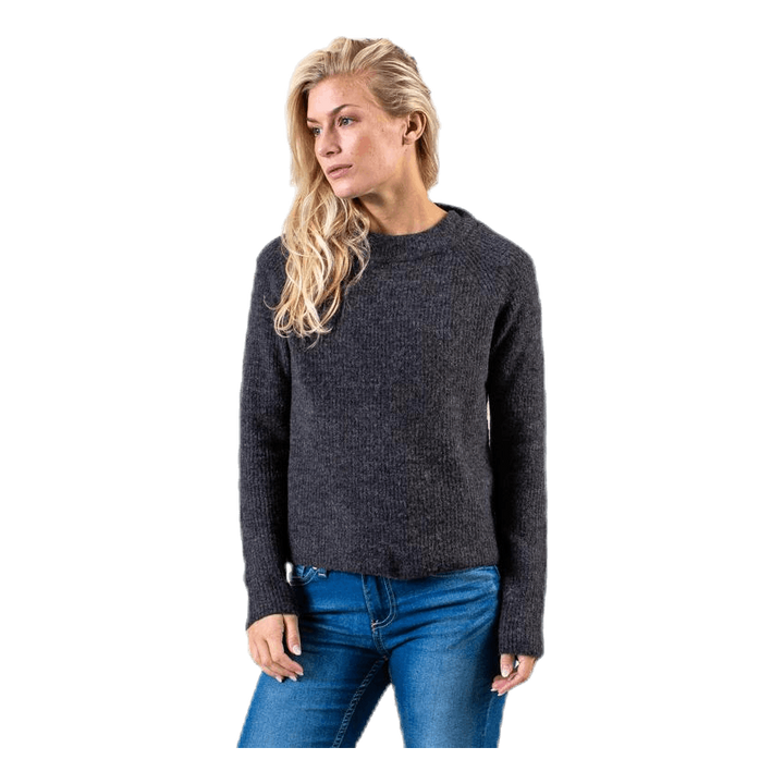 Ellen Ls O-Neck Knit Grey