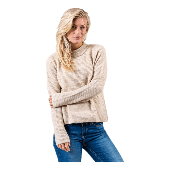 Ellen Ls O-Neck Knit White