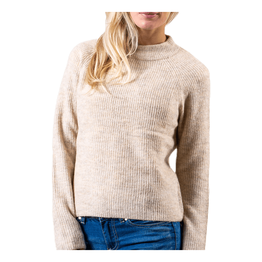 Ellen Ls O-Neck Knit White