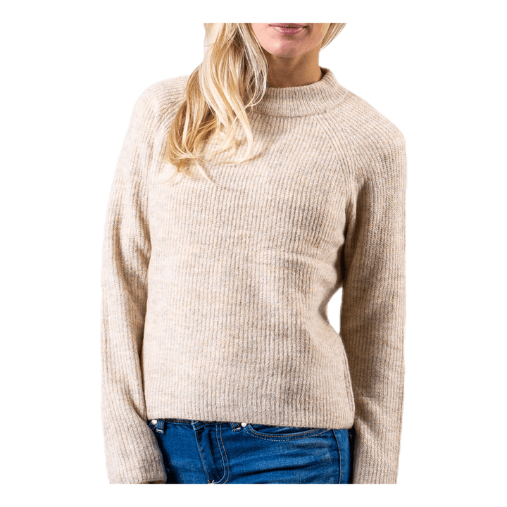 Ellen Ls O-Neck Knit White