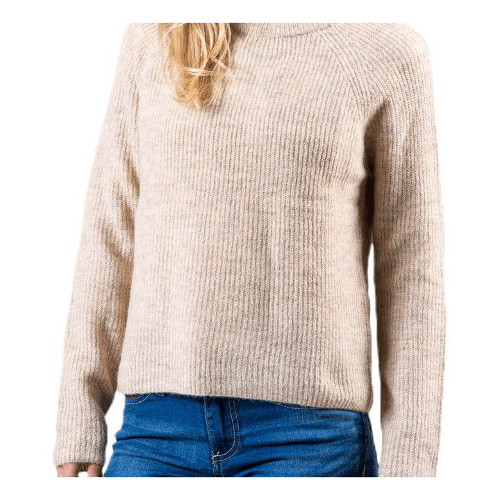 Ellen Ls O-Neck Knit White