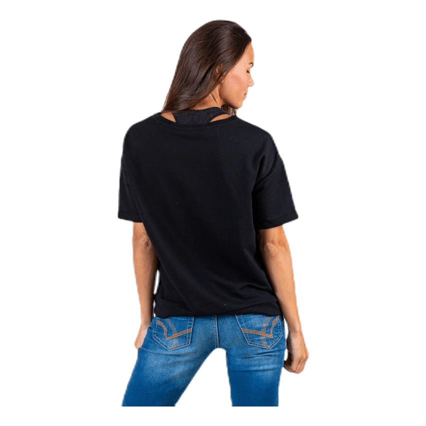 Arina Ss Loose Sweat Top Black