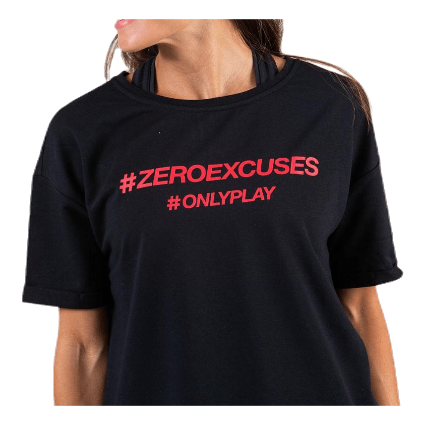 Arina Ss Loose Sweat Top Black