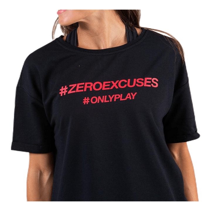 Arina Ss Loose Sweat Top Black