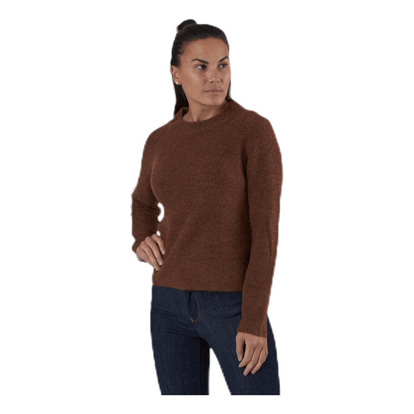 Ellen Ls O-Neck Knit Brown