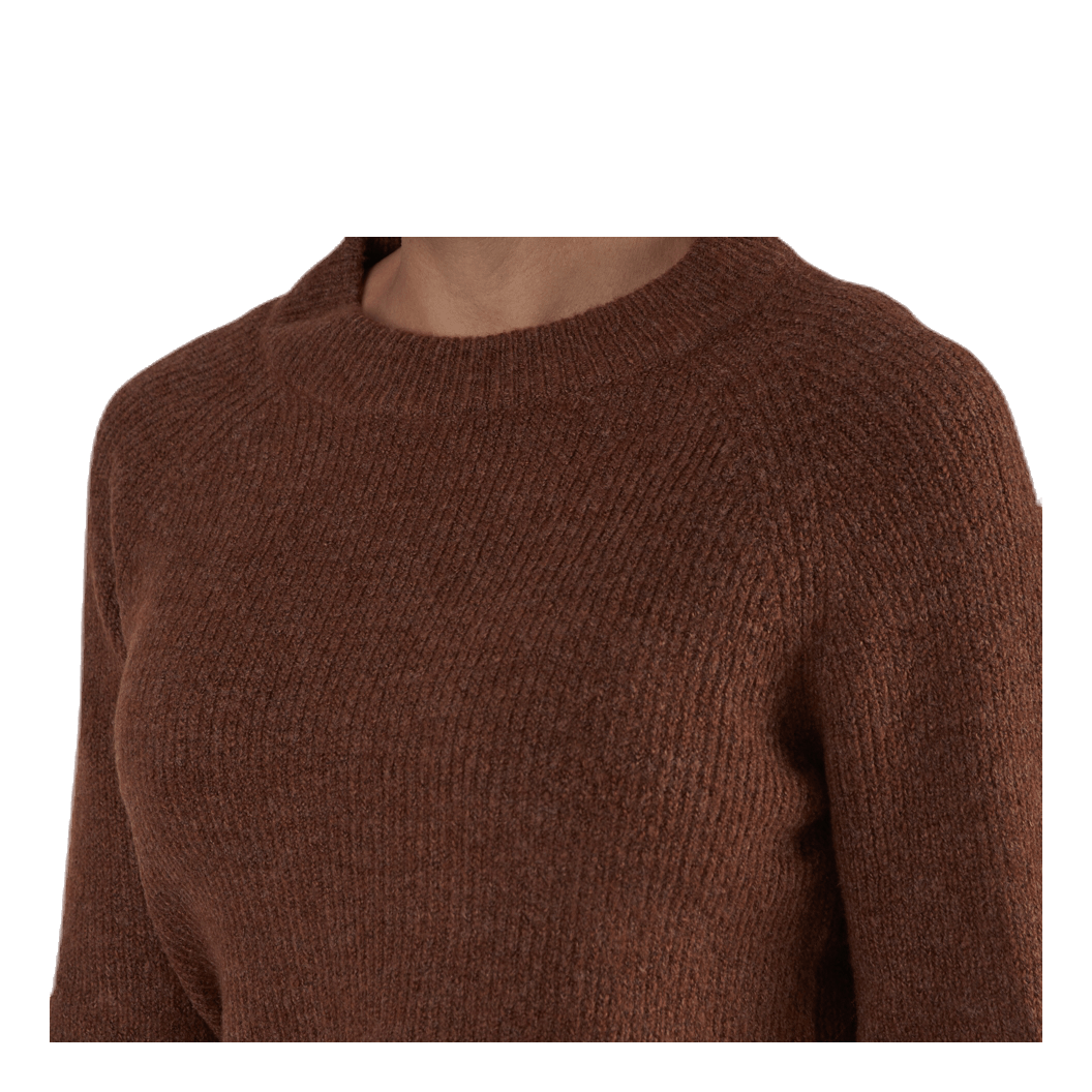 Ellen Ls O-Neck Knit Brown