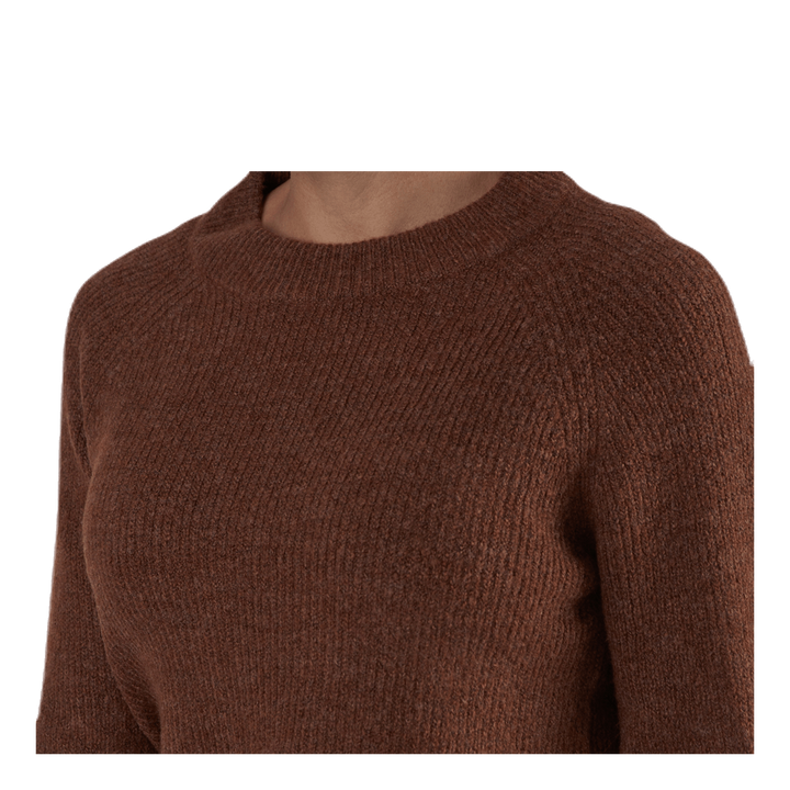 Ellen Ls O-Neck Knit Brown