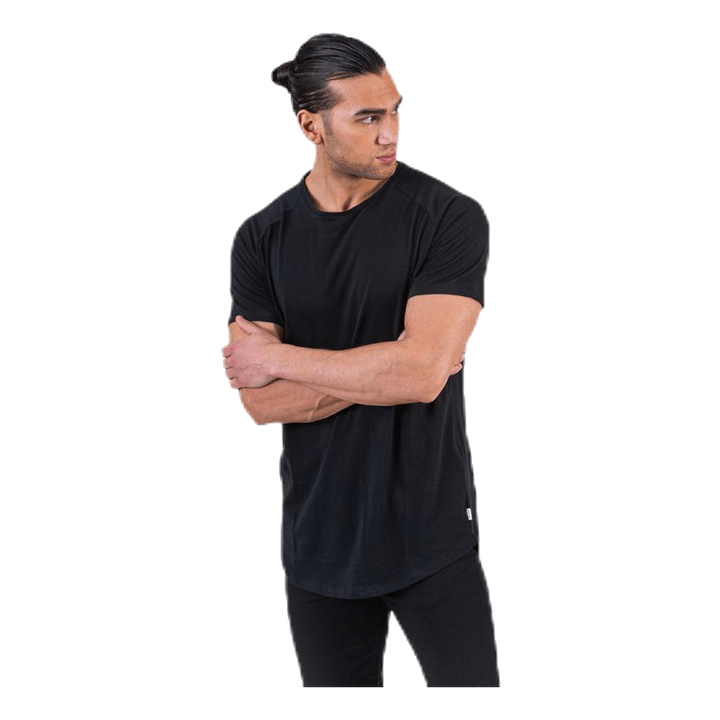 Curved Tee Ss O-Neck Black