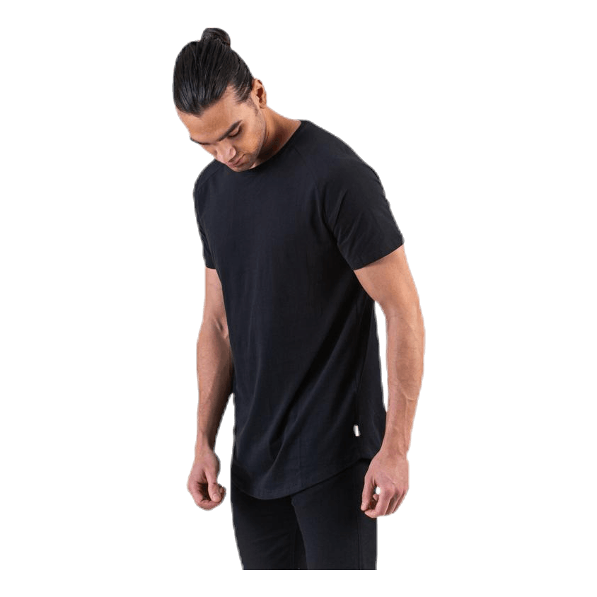 Curved Tee Ss O-Neck Black