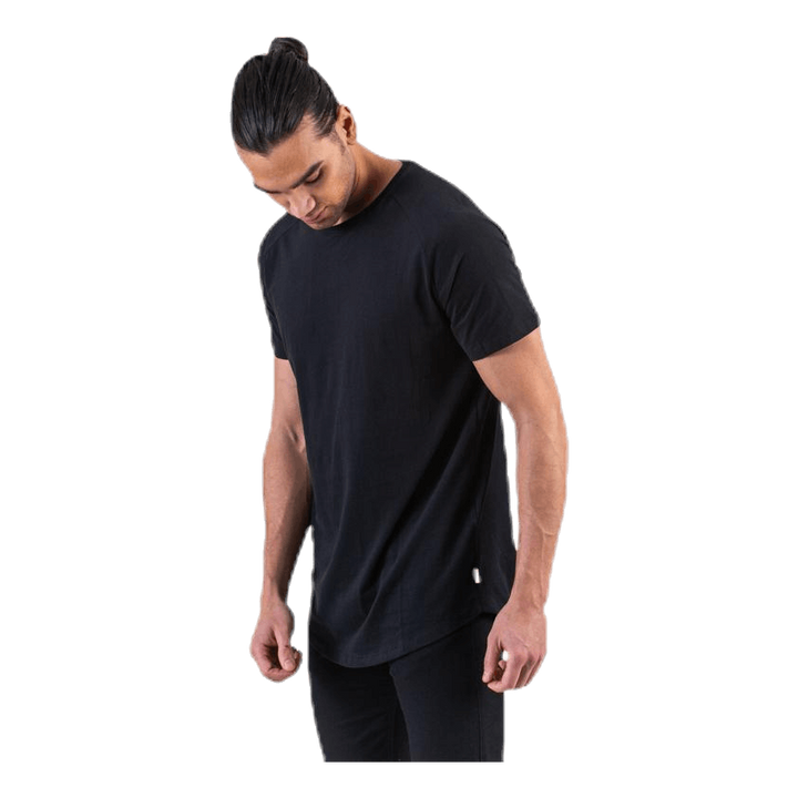 Curved Tee Ss O-Neck Black