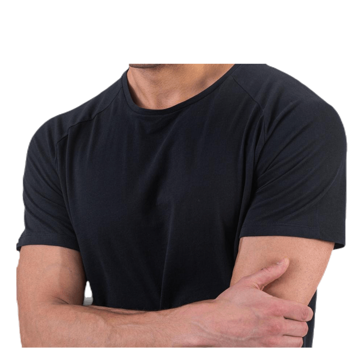 Curved Tee Ss O-Neck Black