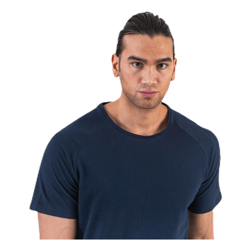 Curved Tee Ss O-Neck Blue