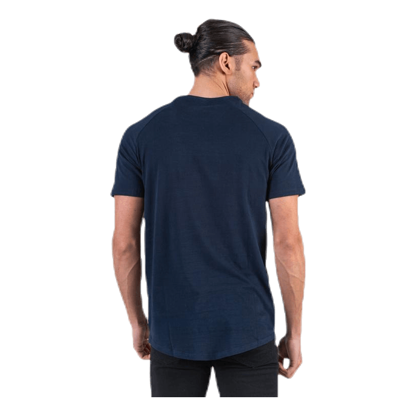 Curved Tee Ss O-Neck Blue