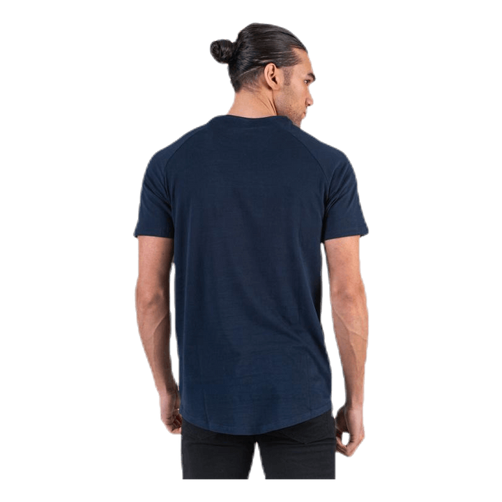 Curved Tee Ss O-Neck Blue