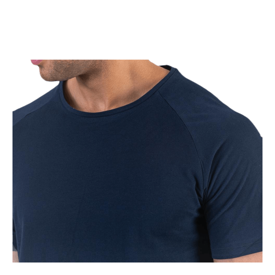 Curved Tee Ss O-Neck Blue