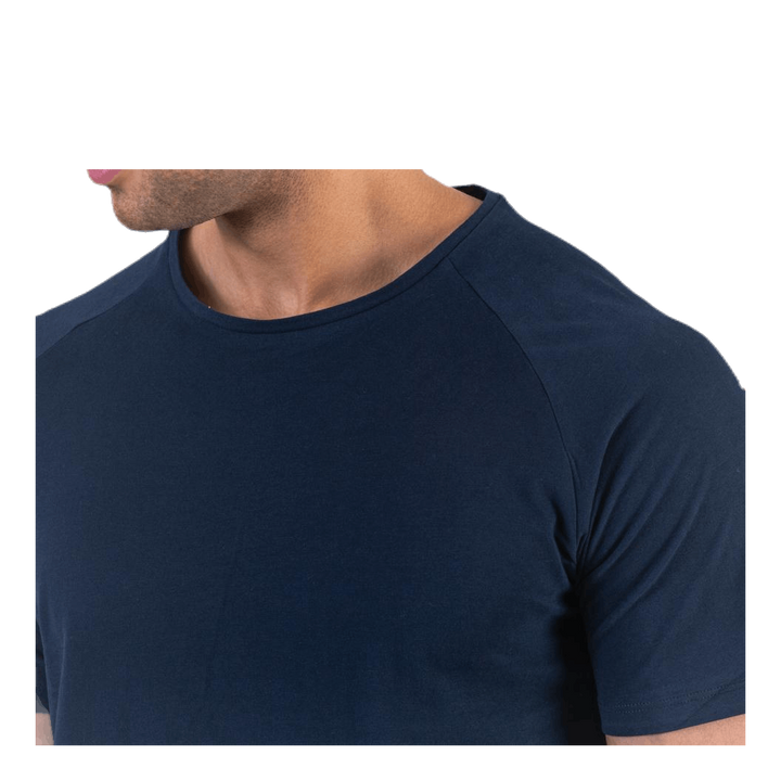 Curved Tee Ss O-Neck Blue
