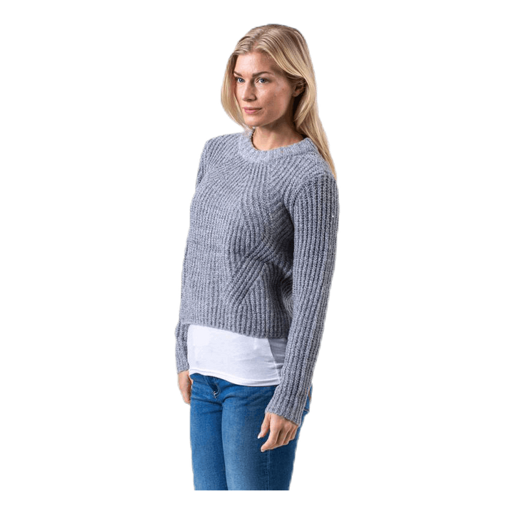 Fiona L/S Pullover Knt Grey