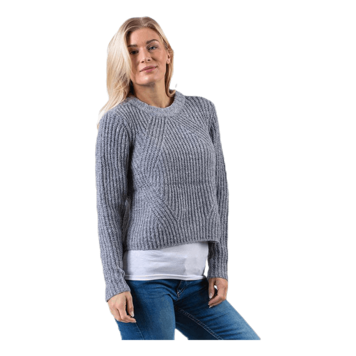 Fiona L/S Pullover Knt Grey
