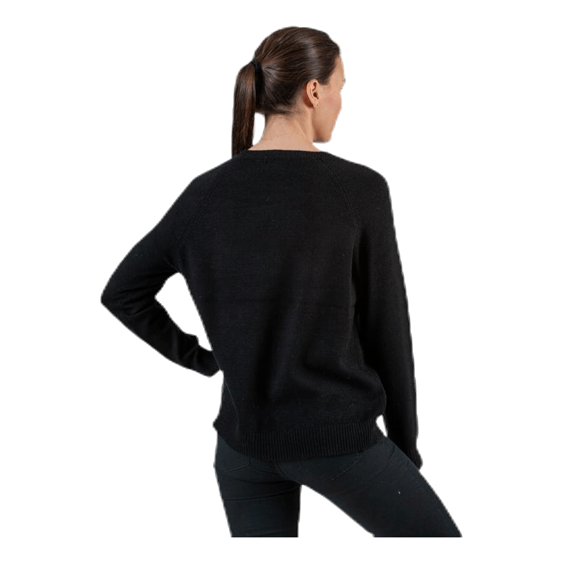 Lesly Kings L/S Pullover Knt Black