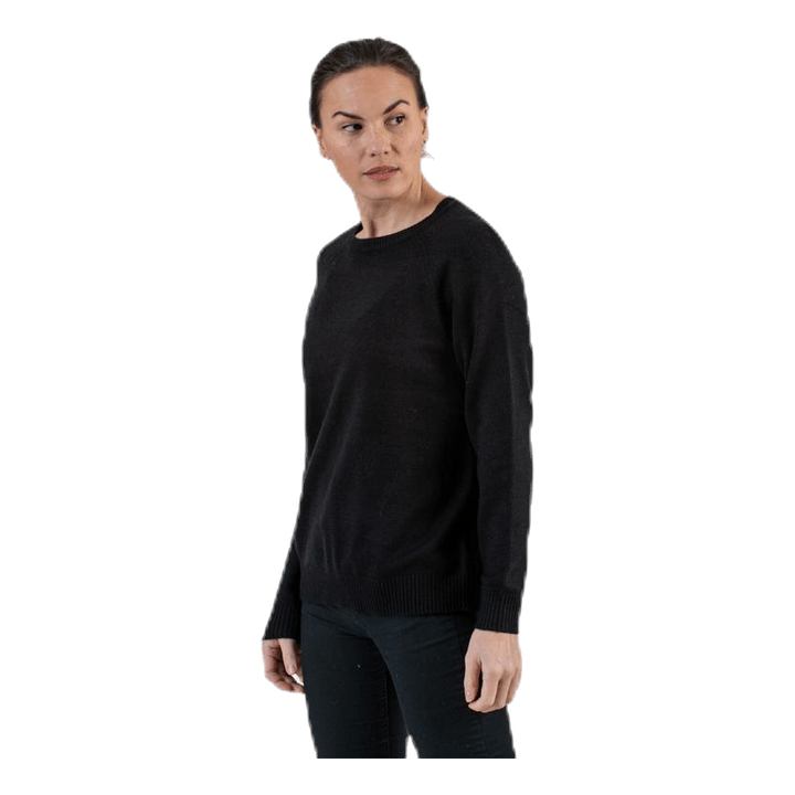 Lesly Kings L/S Pullover Knt Black